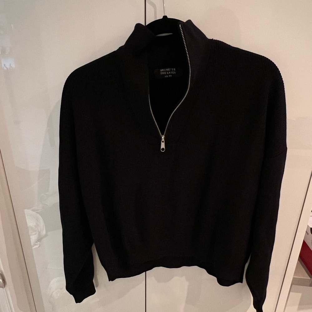 Brunette The Label Knitted Half Zip Pullover